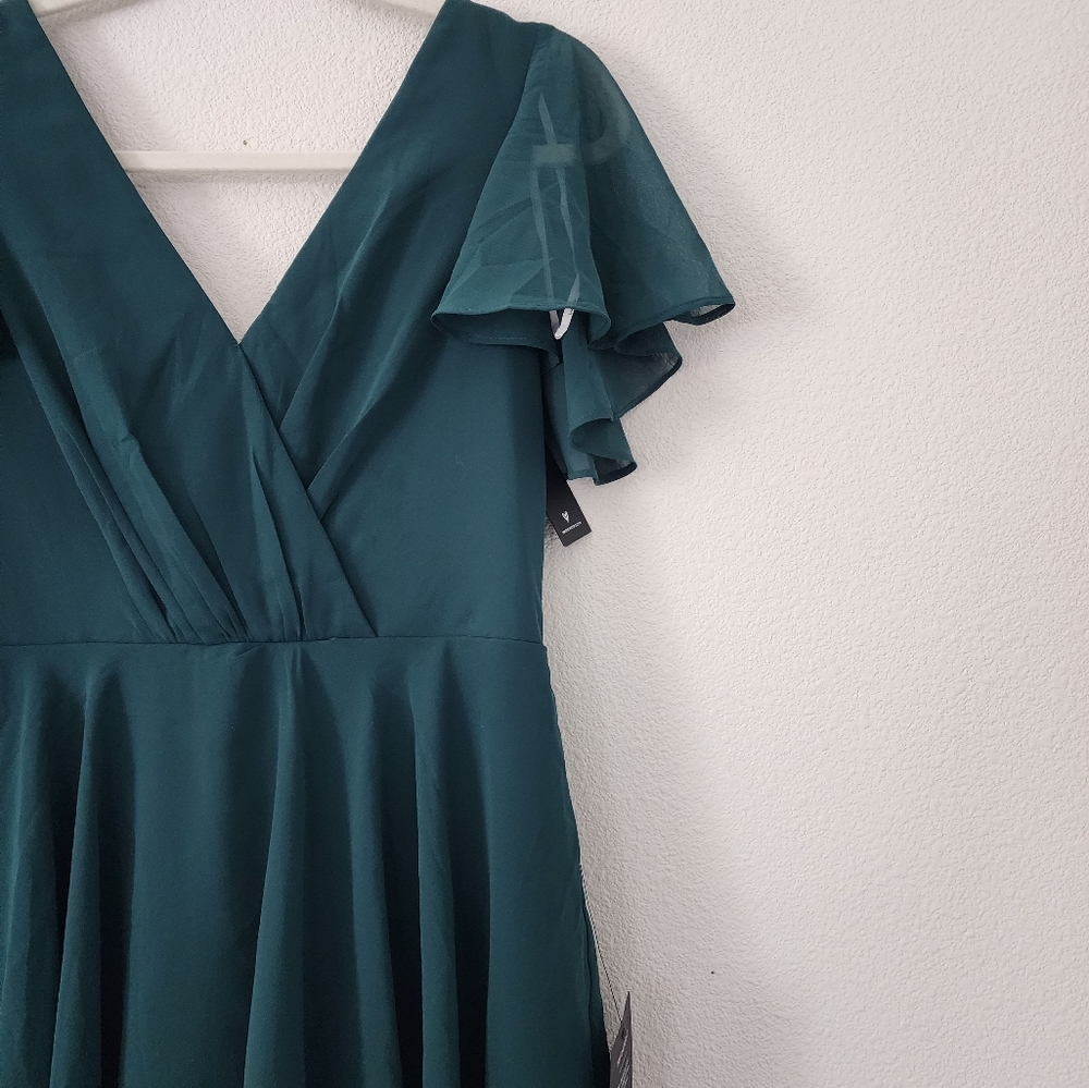 Lulu's Teal Layered Dress - Picture 3 of 6